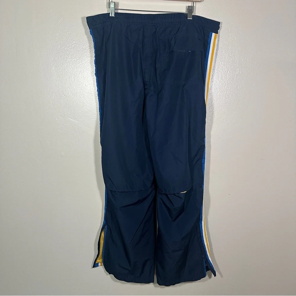 VTG EUC Abercrombie‎ & Fitch Navy Joggers with Yellow and White Stripes
